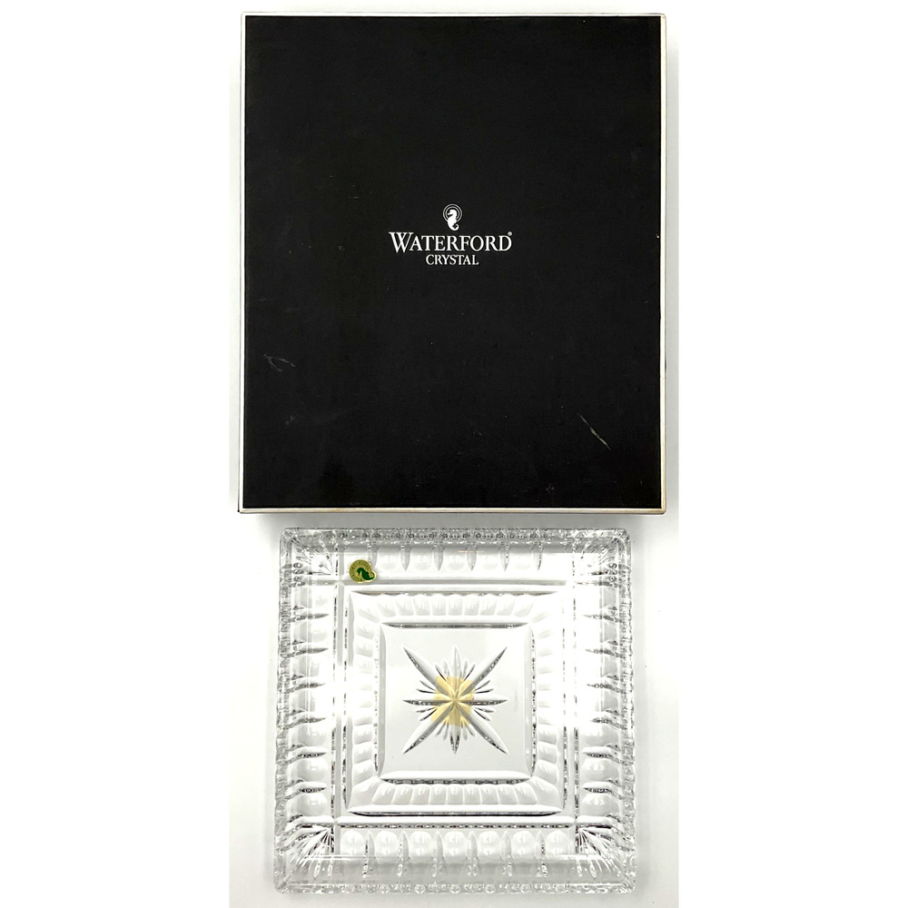 Waterford Grafton Street O'Connell Lead Crystal Tray 10" Square Tray New In Box